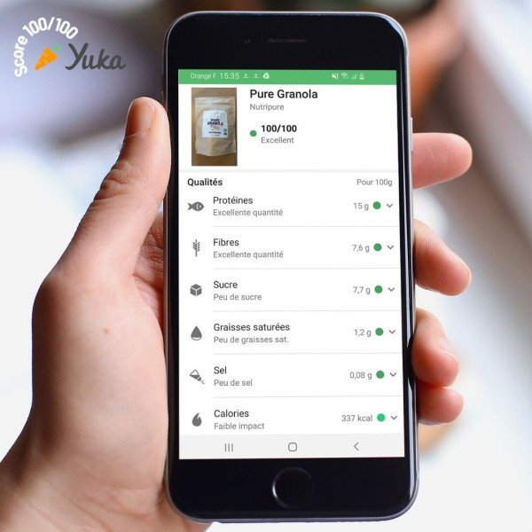 Pure Granola Yuka score 100