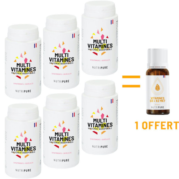 Pack 6 multivitamines acheté vitamine D offerte