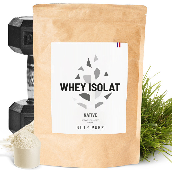 Whey Isolate native zero lactose protéine française pour musculation