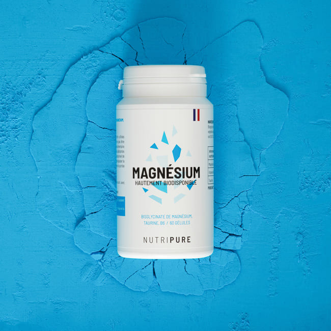 Magnésium Bisglycinate & Taurine + Vitamine C - Nutripure - 60 Gélules - Vitalité & Antistress
